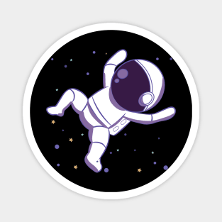 Floating Baby Astronaut Drawing Cartoon Space Design Magnet